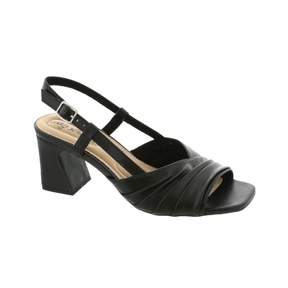NiB Easy Street Women's Lucie Strappy Heel Sandal Black Size 9 WW $80 RY1275